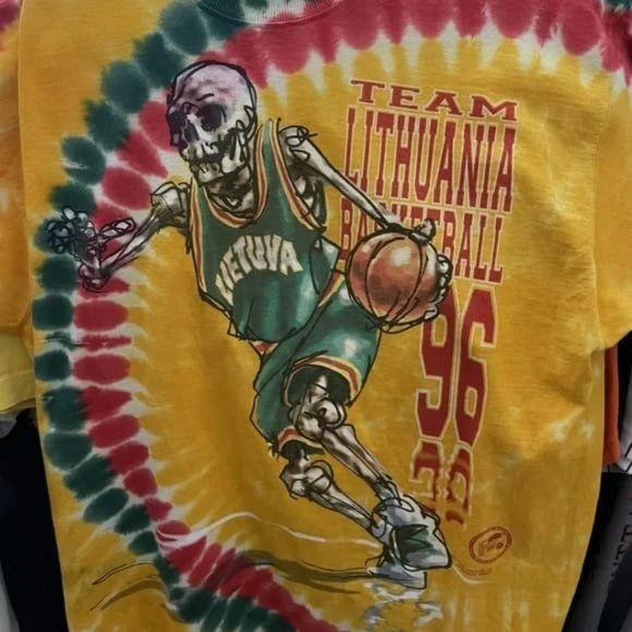 Grateful Dead Other - GRATEFUL DEAD Vintage Lithuania Olympics 1996 T-Shirt Olympic NBA